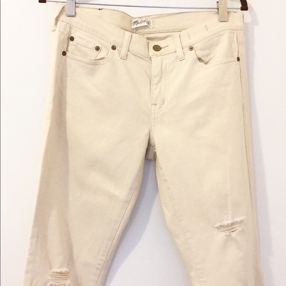 cream boyfriend jeans